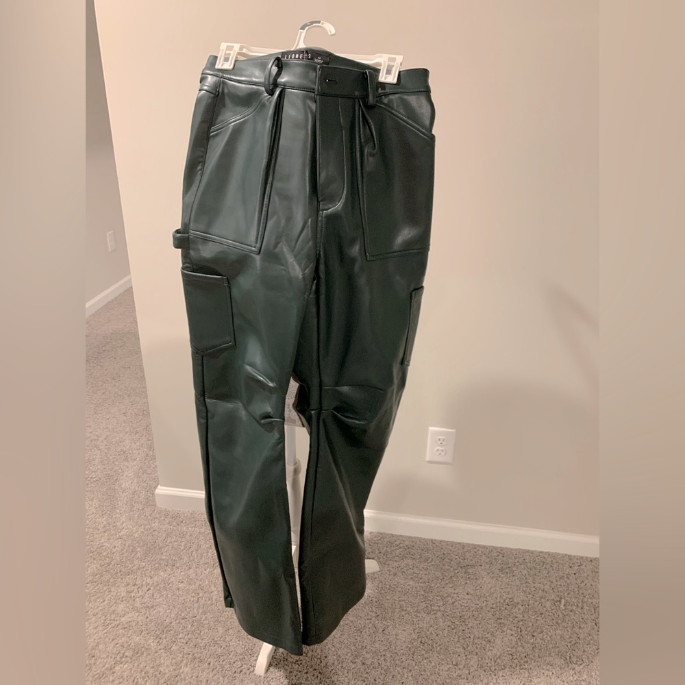 Faux Leather Cargo Pants - never worn.